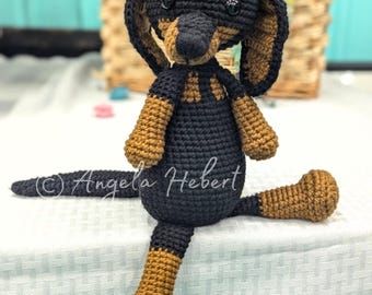 Moose the Dachshund Stuffed Animal - Finished Product