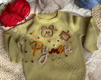 Hand embroidered sweater