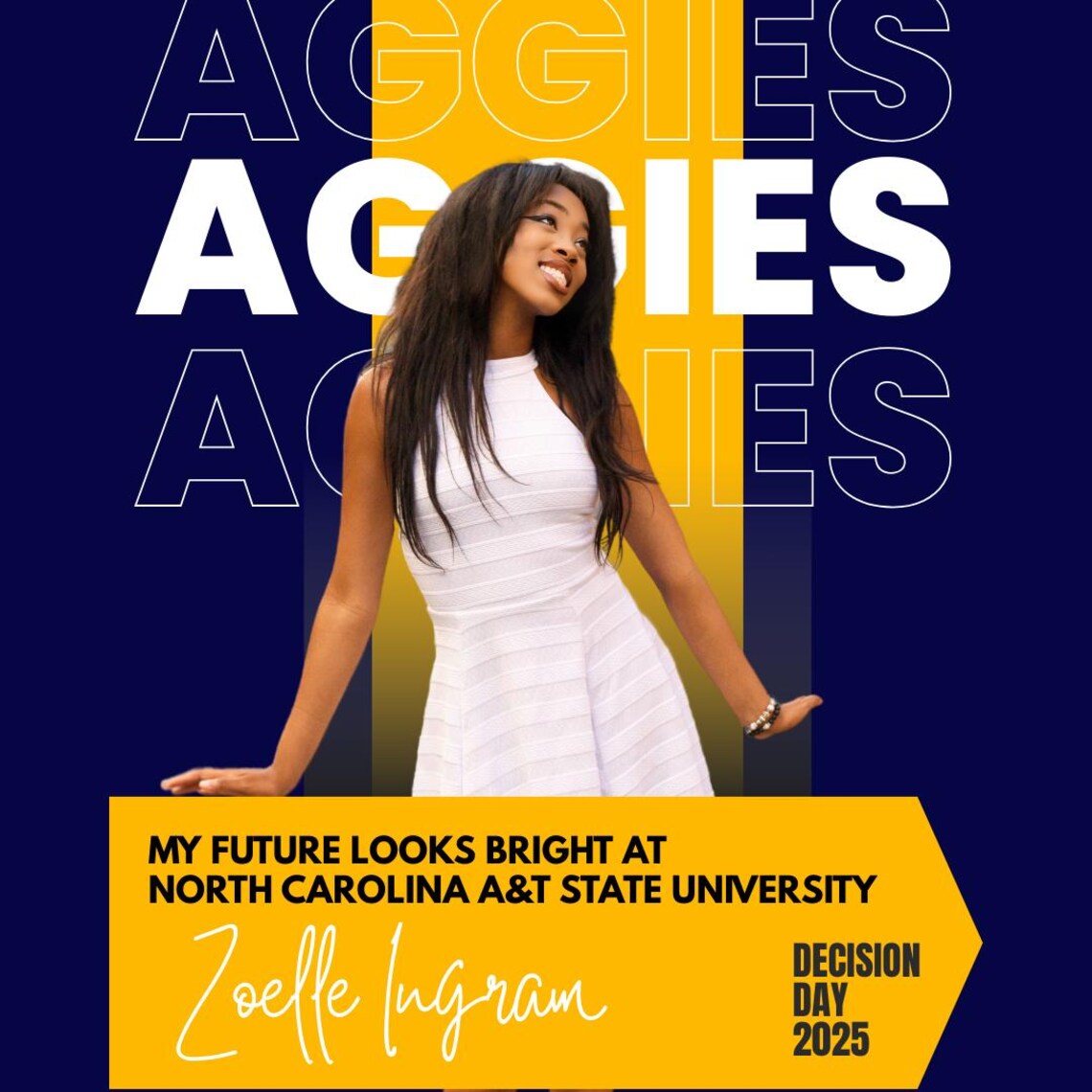 NCAT College Decision Day Template, Senior Announcement, Graduation ...