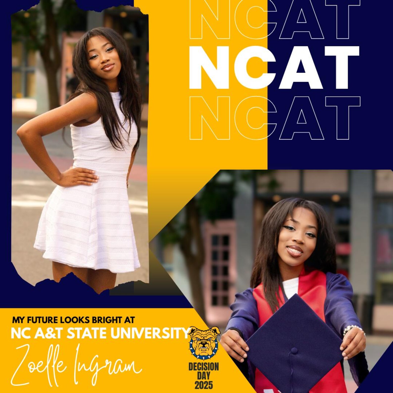 Commitmnet Posts NCAT College Decision Day Template, Senior Announcement, Graduation ...