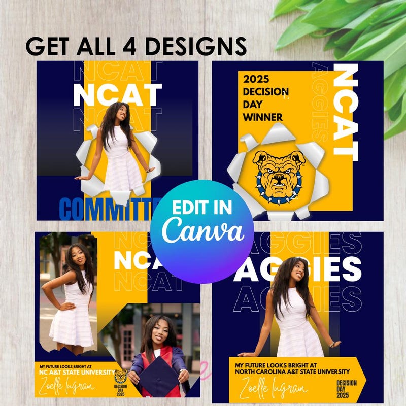 Commitmnet Posts College Commitment Post Template - Etsy