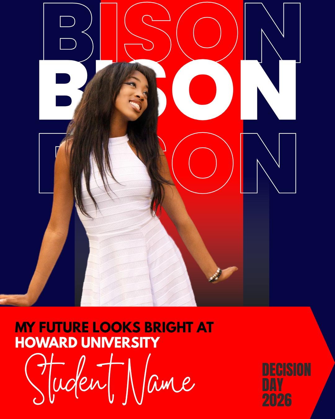 Howard College Decision Day Template, Senior Announcement, Graduation ...