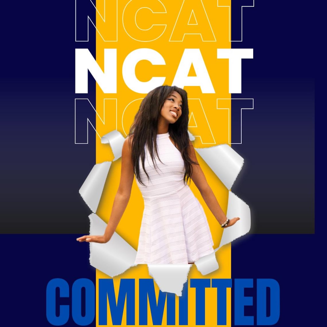 NCAT College Decision Day Template, Senior Announcement, Graduation ...