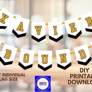 Printable XULA College Bound Graduation Party Garland - Xavier LA Decision Day Decor