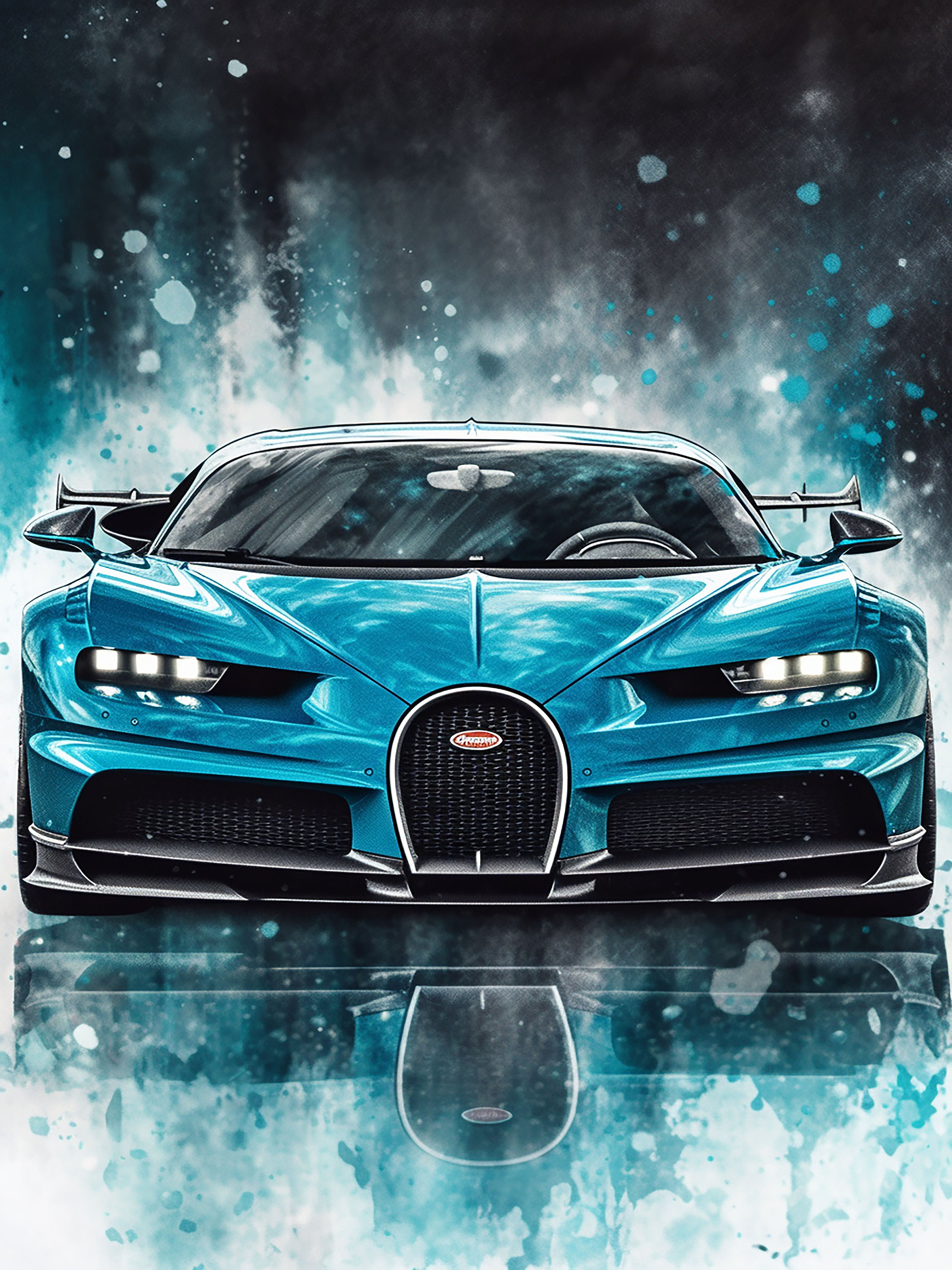 Bugatti Rart Bugatti Divo Digital Art | Watercolor Print | Exhilarating Car Poster ...