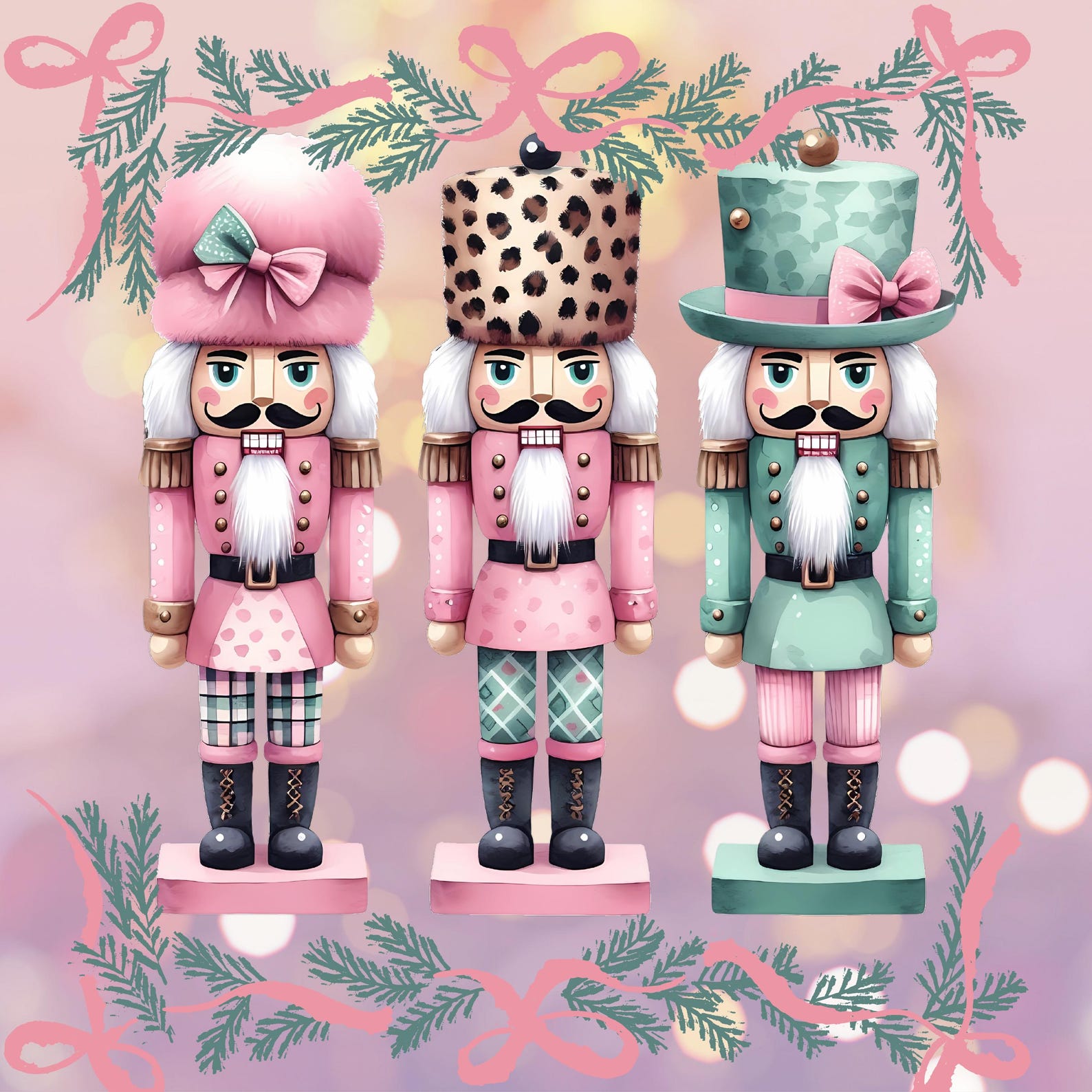 Pink Christmas Clip Art - Nutcracker Clip Art - Etsy