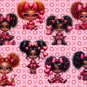 Seja minha, namorada, garota chibi negra