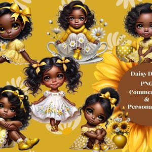 Daisy Dolls - Clipart fille adorable | PNG haute résolution