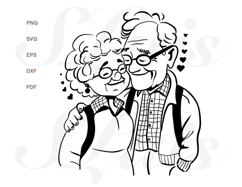 Grandma and Grandpa Grandma and Grandpa Love Etsy