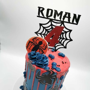 Personalised Spider Themed Cake Topper Package