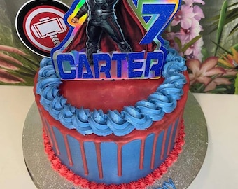 Personalised Thor Themed Cake Topper Package