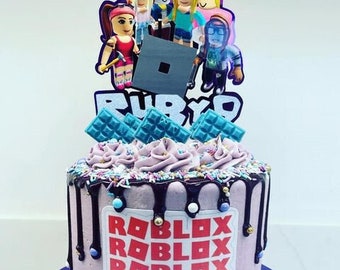 Personalised Roblox Themed Cake Topper Package
