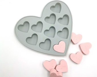 Mini Heart Silicone Mould - 10 cavity