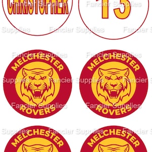 Personalisiertes Fußball Fußball-Logo Themed Essbares Druckpaket