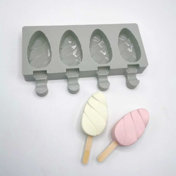 Mini Oval Popsicle Silicone Mould - 4 cavity