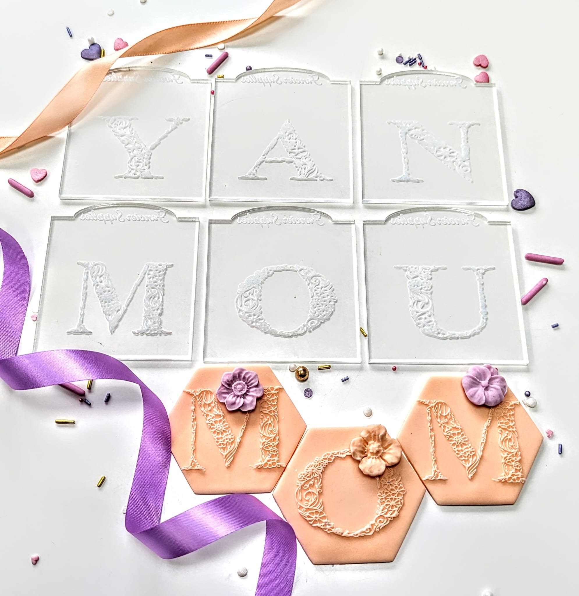 Floral Alphabet Letters Debosser / Floral Alphabet Letters Embosser ...