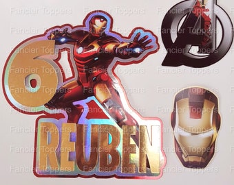 Personalised Iron Man Themed Cake Topper Package