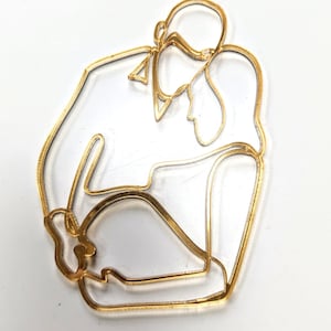 Akrylowa kobieta w ciąży i mężczyzna trzymający sylwetkę brzuszka Baby Shower Cake Charm