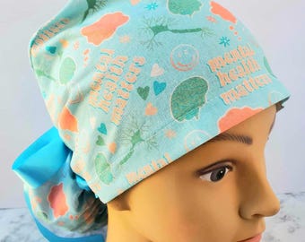 gorro quirúrgico asuntos de salud mental cola de caballo europea neurología, mujer, lazo en la espalda