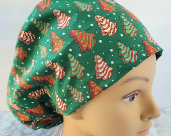 Christmas snack cookies europonytail Scrub Cap - Euro Style,pines cookies scrub cap Christmas