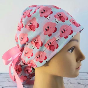 videogame Scrub Cap: euroPonytail Style, Video Game Gift surgical cap