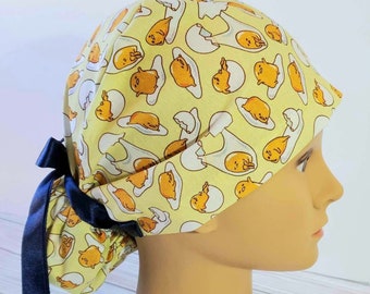Euro ponytail scrub cap meme,surgical cap ponytail cute,pediatric gift,surgical cap funny,scrub cap egg anime