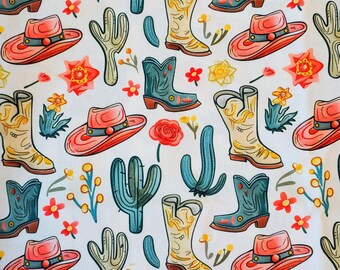 Euro Scrub cap western green,scrub cap cowboy,scrub cap boots,scrub cap hat cowboy,scrub cap cactus
