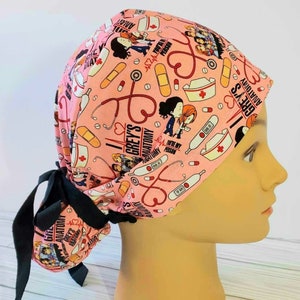 scrub cap Euro ponytail series anatomy,scrub cap funny ,tie back,friends