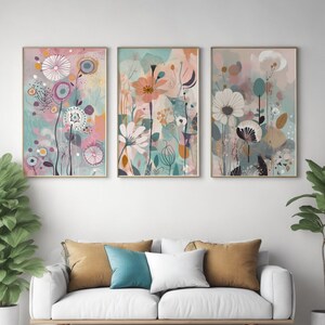 Set of 3 Tryptic Wall Art Mid Century Modern Print Bohomodern Wall Art Abstract Printable Minimalist Boho Poster Downloadable Prints