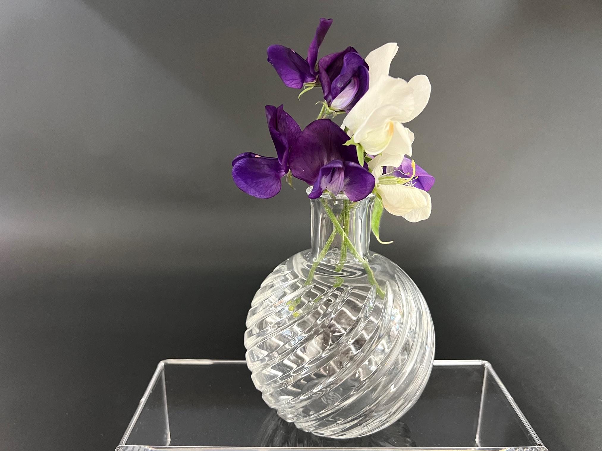 Vintage Crystal Vase Baccarat - Etsy
