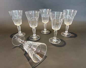 Set of 6 Villeroy & Boch SAVOY Hand Blown Crystal 6.75''H Wine /Water Glasses – MINT!