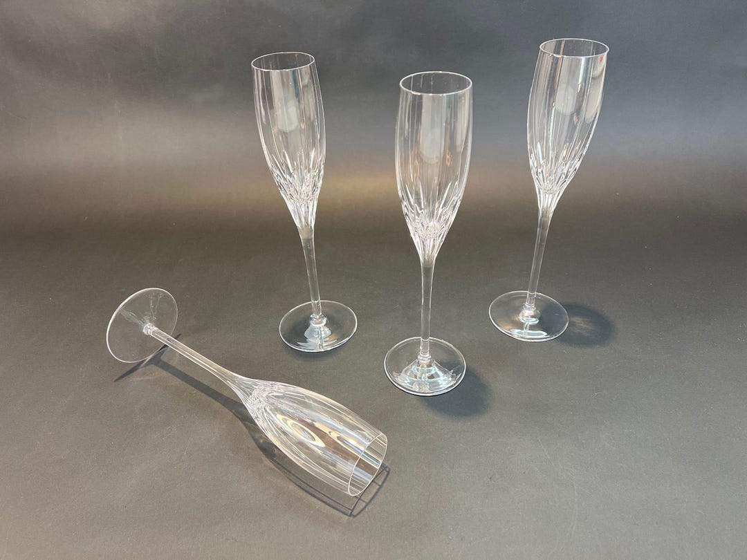 Vintage Mikasa Phoenix Crystal Champagne Flutes 10” Glasses – Set of 4 ...