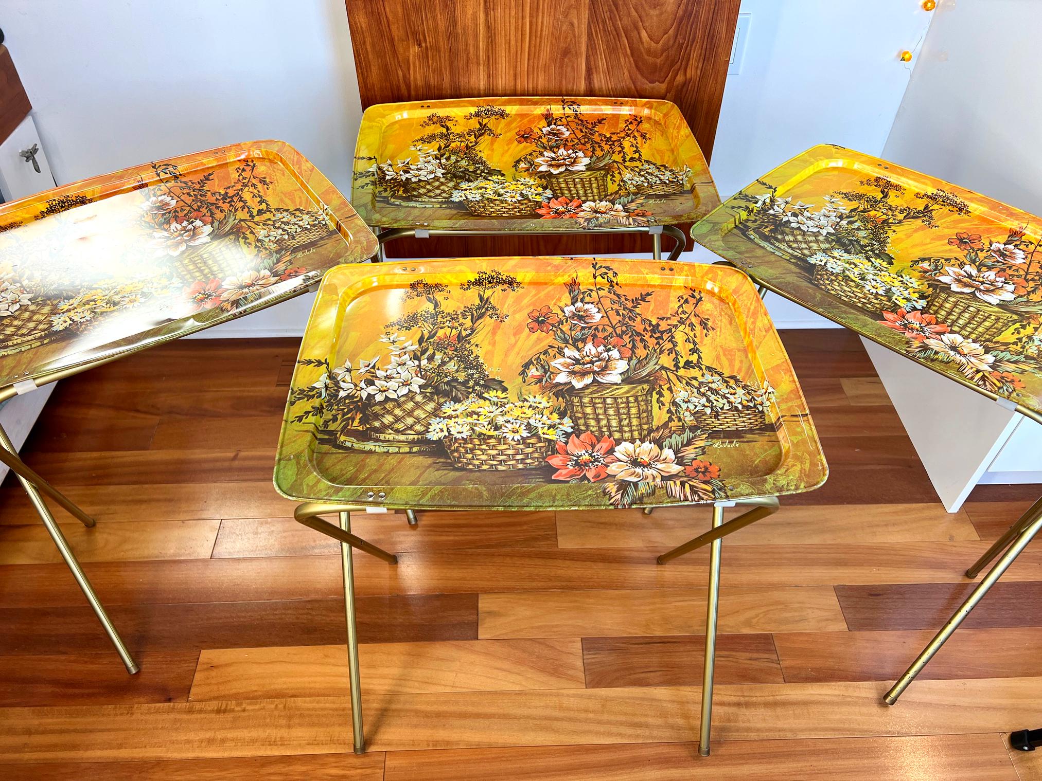 Metal Tv Trays Etsy