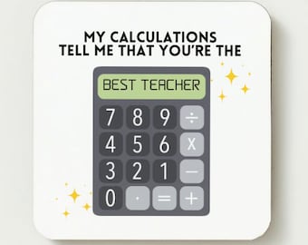 Best teacher maths teacher coaster