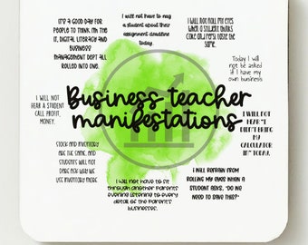 Business studies/ ed teacher manifestation coaster