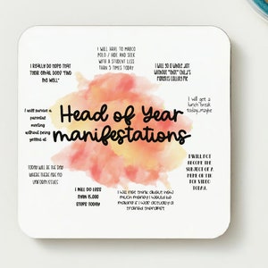 Head of Year manifestation coaster