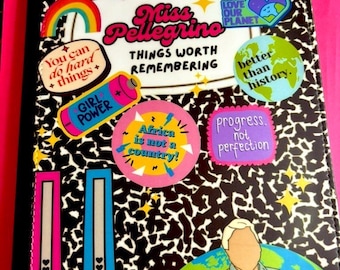 customisable personalised A5 reusable notebook cover