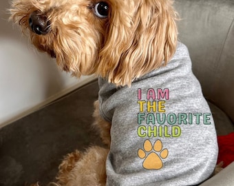 Favorite Dog Child, Matching Dog Shirt, Dog Matching Owner, cute doggy top, matching set, fur baby, dog clothes, dog tank, family matching