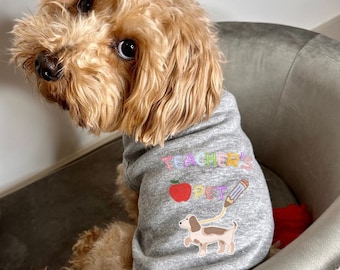 Teacher's Pet Dog Shirt, Matching dog shirt, pet matching with owner, Teacher dog mom, dog shirt, dog tank, matching apparel, matching set