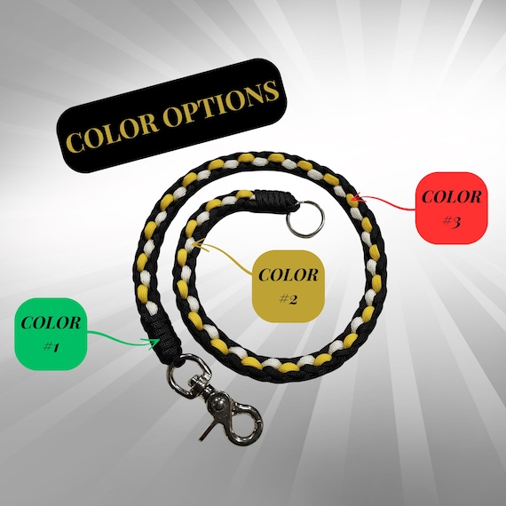 Handcrafted Paracord Wallet Chain – Choose Any 3 Colors - Etsy