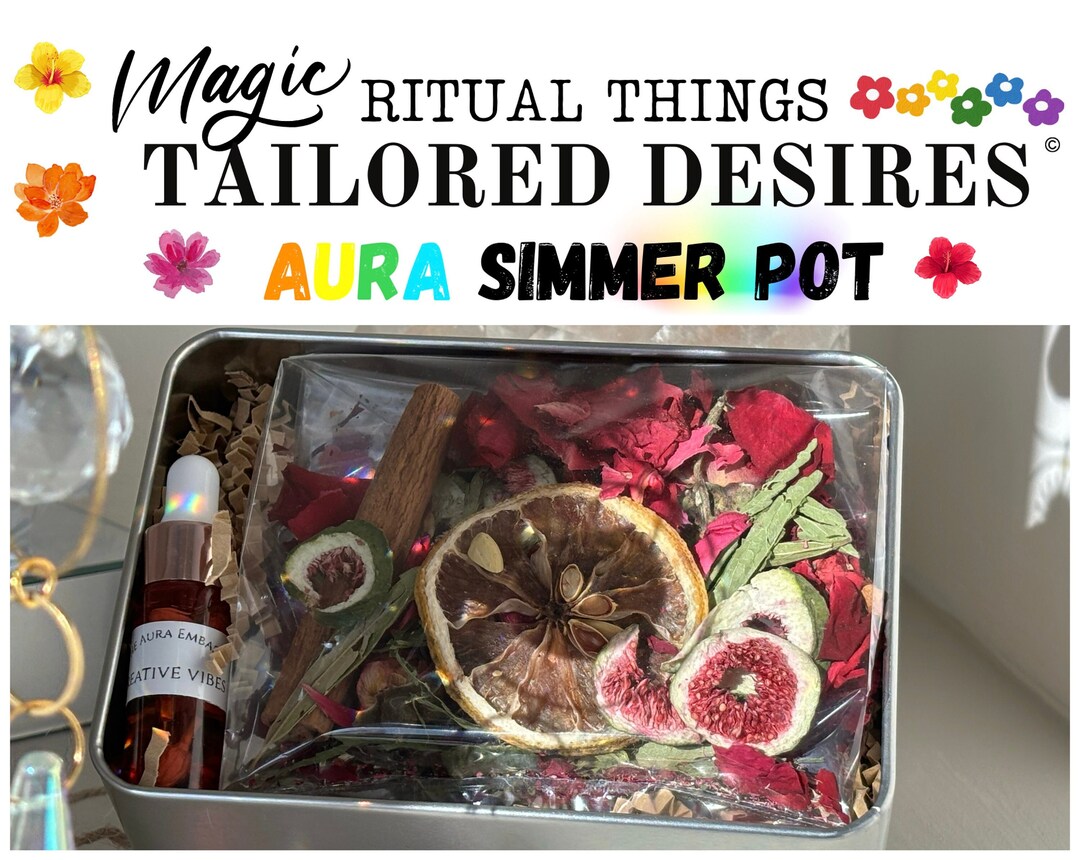 AURA SIMMER POT, Mental Health, Chakra Cleanse, Balance, Stovetop