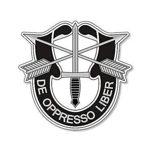 1.5 inch 4 Pack: Small Special Forces USASOC Crest Sticker (decal vinyl army auto car truck rv laptop cell iphone  v-42) Licensed by US Army