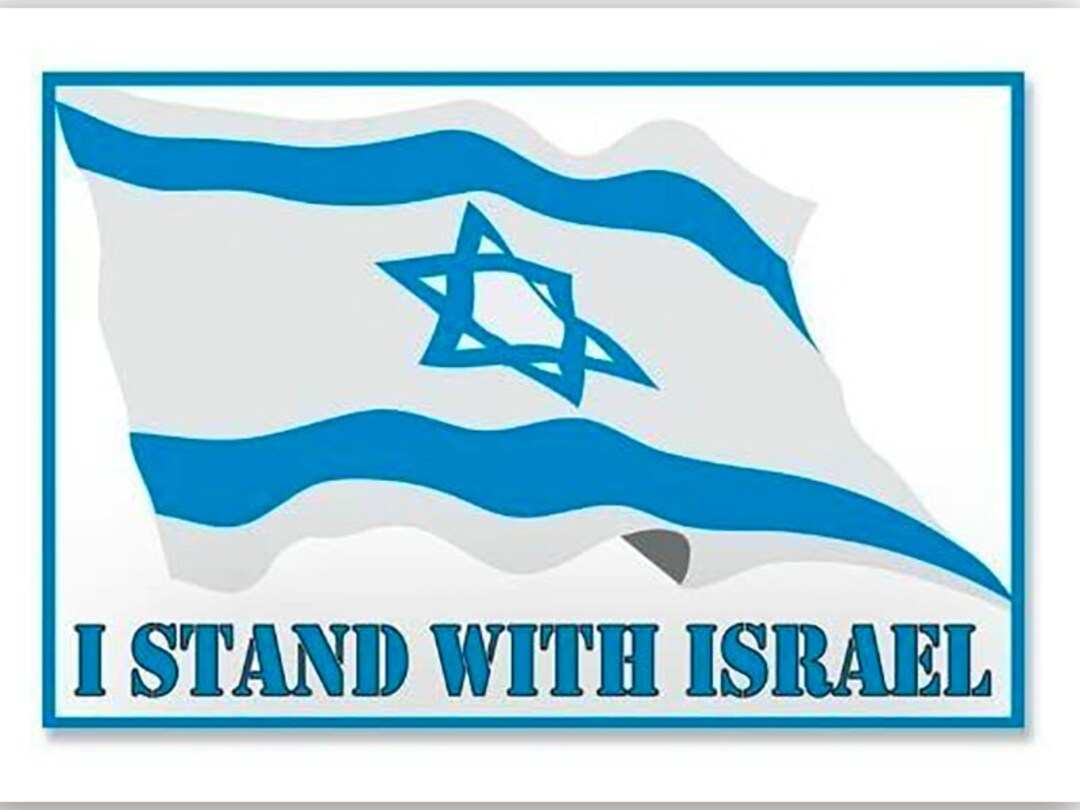 Rectangle I Stand With Israel Sticker (decal Vinyl Bibi War Auto Truck ...