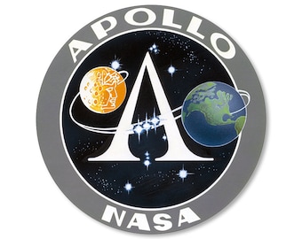 Round Vintage Apollo Generic Seal Sticker (nasa logo insignia space truck car laptop cell musk rocket rv auto elon)
