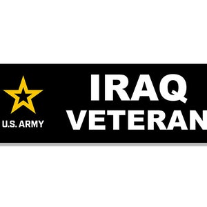 3 x 8 inch IRAK VETERAAN bumpersticker Amerikaanse leger (leger auto auto vrachtwagen rv laptop mobiele VS soldaat iphone sticker vinyl) Amerikaanse leger licentie