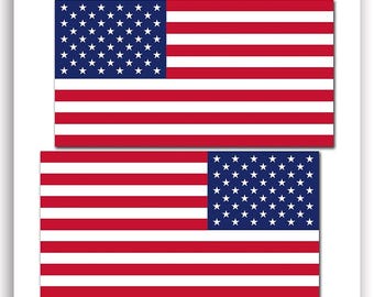 thumbnail image 2 of American Flag Sticker Set – 3x5 Inch Die Cut Decals, Left & Right Mirrored Reverse, USA Made 2 of 5