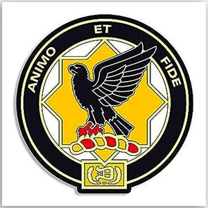 Round 1st Cavalry Regiment Seal Ammo Et Fide Sticker (us military army truck cell soldier vinyl decal auto rv laptop) Licensed by US Army