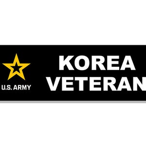 3x8 Inch KOREA VETERAN U.S. Army Bumper Sticker (armed usa forces soldier korean vinyl decal) US Army Licensed