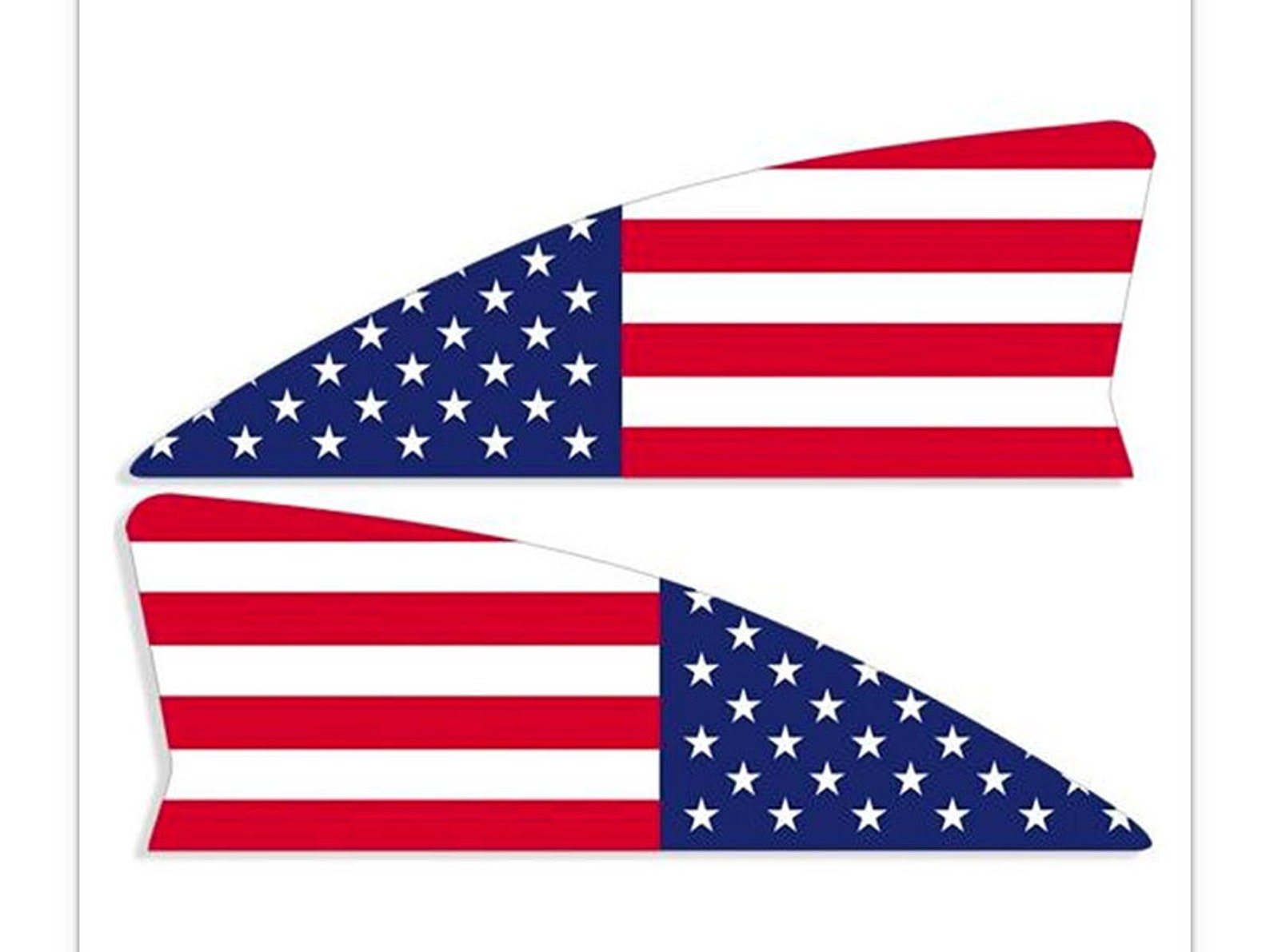 2x6 Inch 2-pack American Flag Stickers for 2017-2024 Honda CRV Shark ...