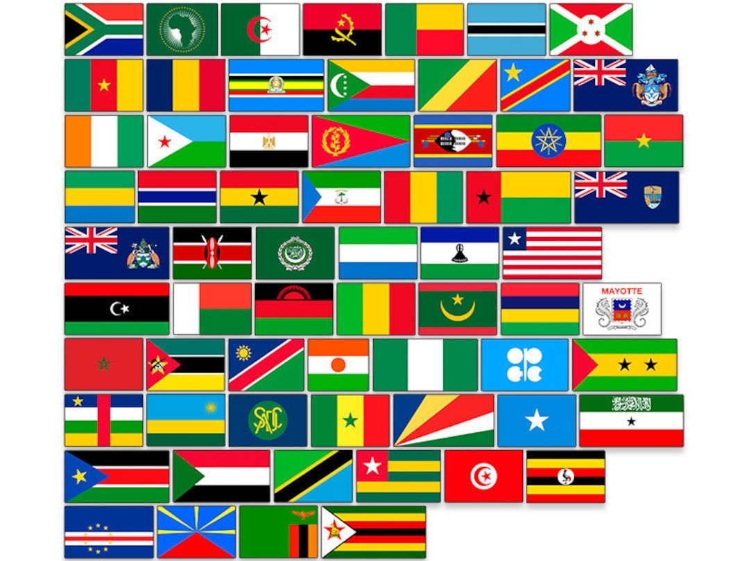 South African Flag Stickers 86mm X 54mm - Cute Stickers